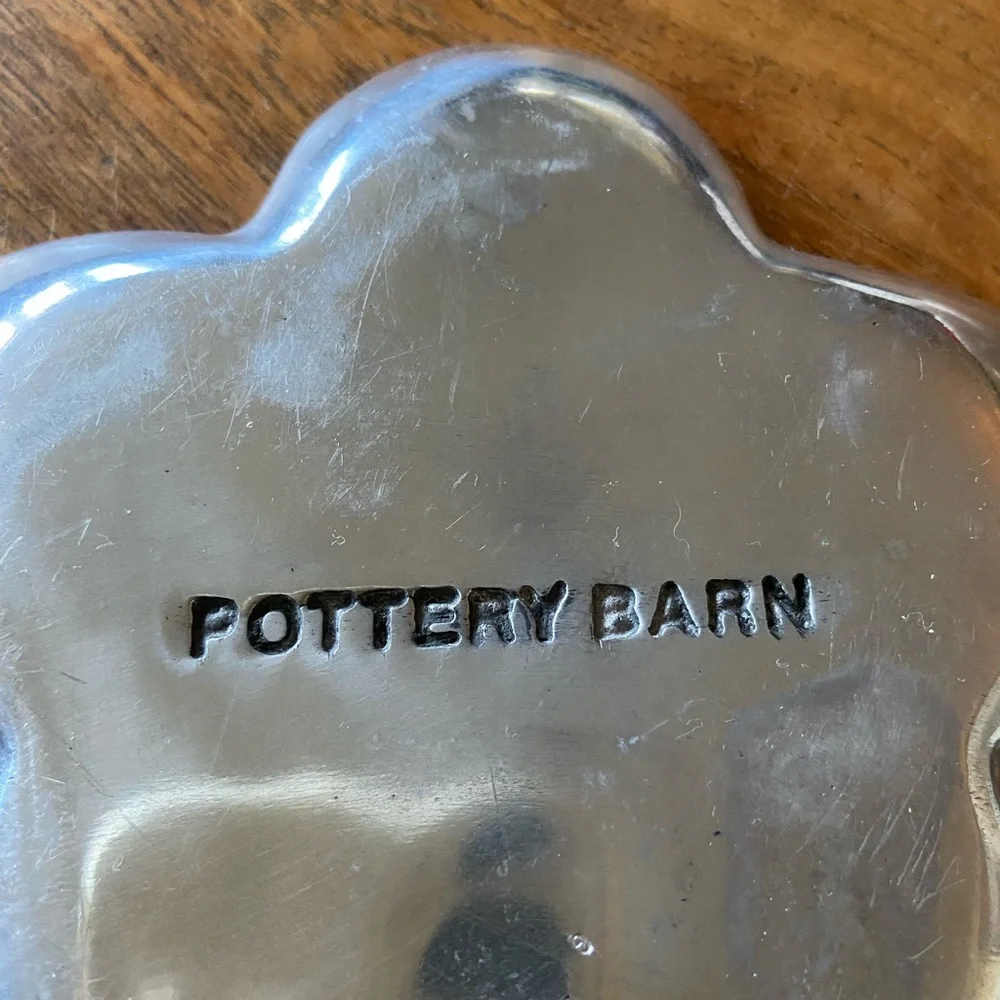 Pottery Barn Silver Metal Trinket Dish